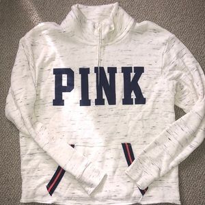 pink quarter zip